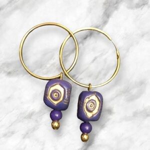 Vintage Tribal Hoop Earrings